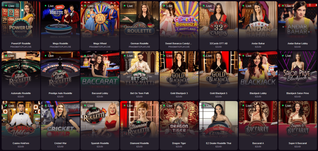 Live Dealer Spiele Spinch Casino